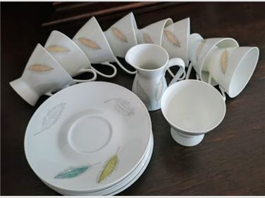 Abbildung: Rosenthal 50er Jahre Mokkaservice 8 Pers.18-tlg gg. Kaffee