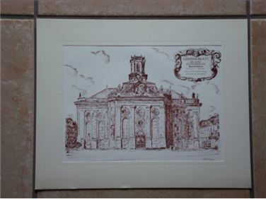 Abbildung: Gedenkblatt 200 Jahre Ludwigskirche Saarbrücken bis 31.10.25